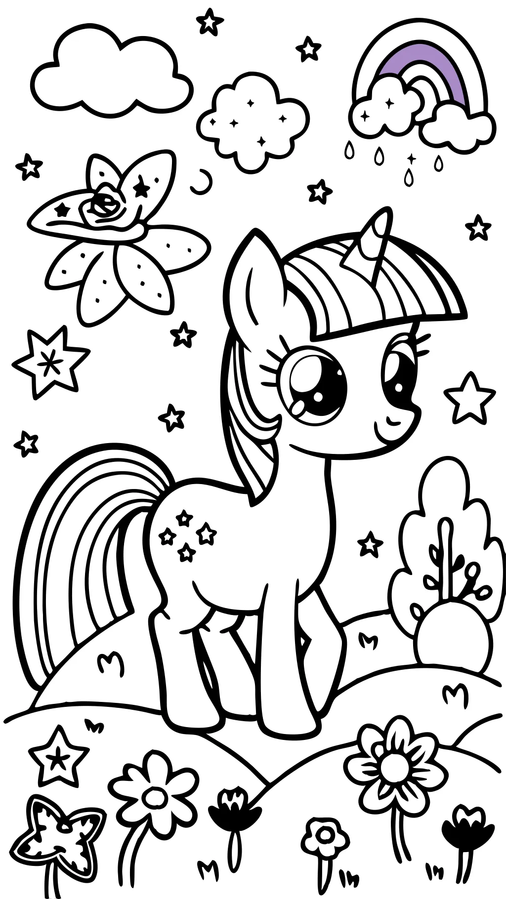 coloriage gratuit mon petit poney